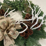 Load image into Gallery viewer, PINE HOLIDAY DECORATED WREATH