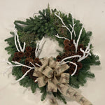 Load image into Gallery viewer, PINE HOLIDAY DECORATED WREATH