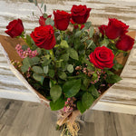 Load image into Gallery viewer, A DOZEN WRAPPED RED ROSES
